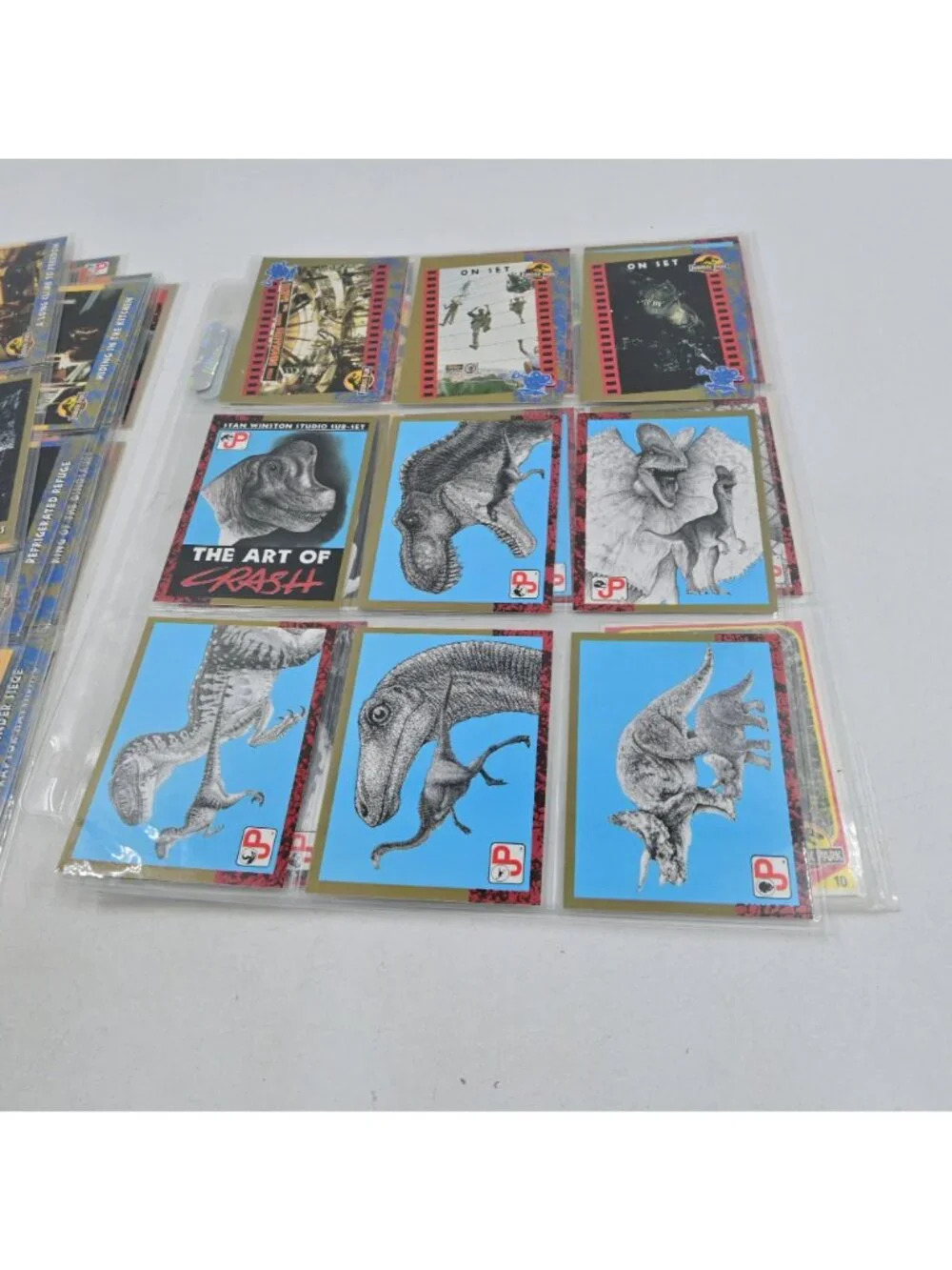 Topps Jurassic Park Trading Card Complete 1-88 Set + 10 Puzzle Card Set Vintage